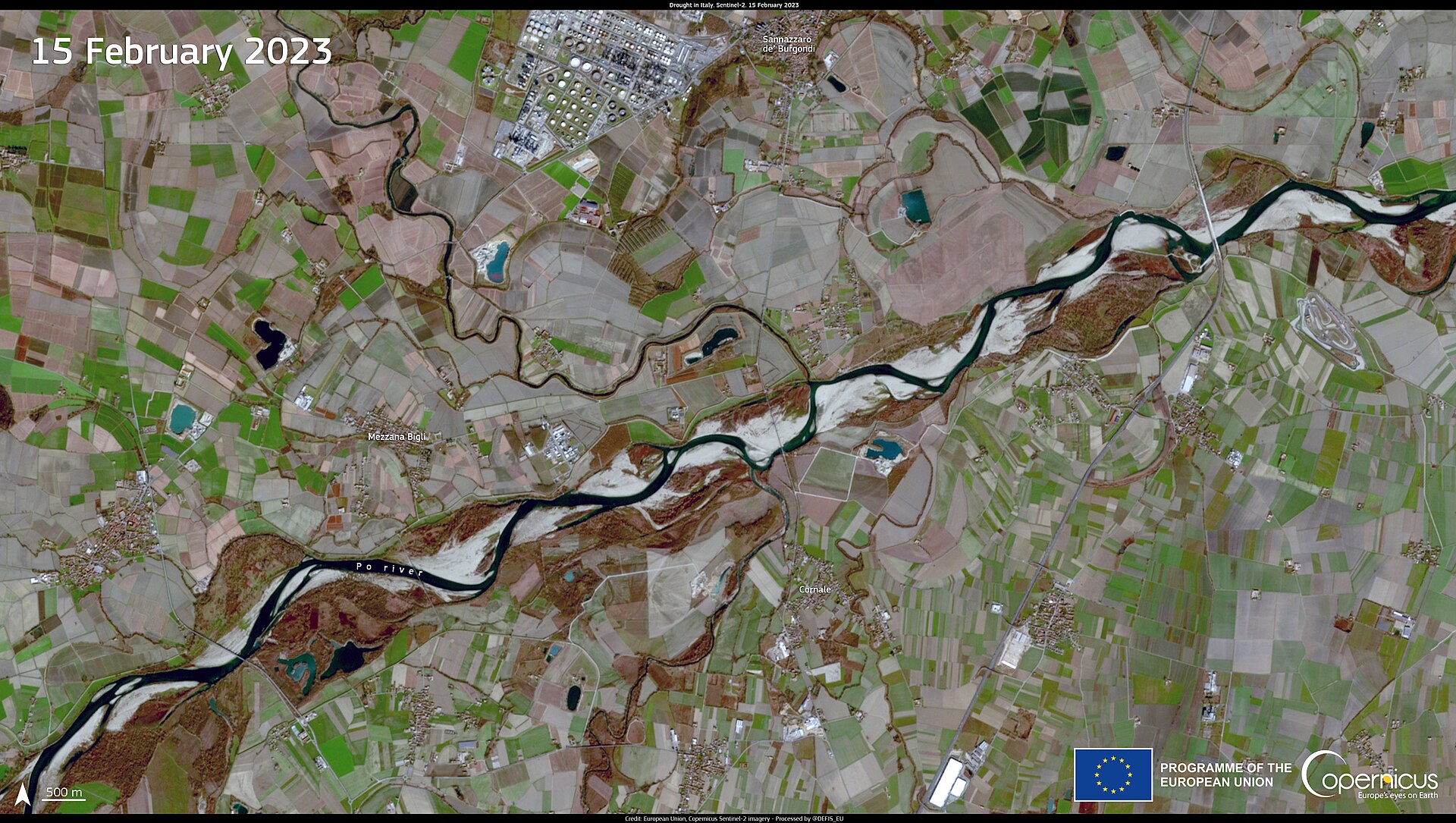 Image: European Union, Sentinel-2 Imagery. El Niño Drought Raises Bogotá Water Rationing Fears